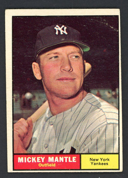 1961 Topps Baseball #300 Mickey Mantle Yankees VG 566490