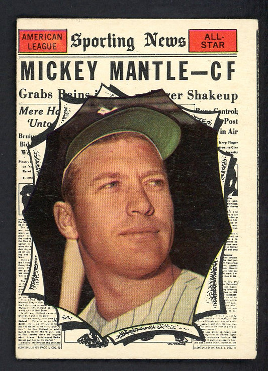 1961 Topps Baseball #578 Mickey Mantle A.S. Yankees VG mc 566494