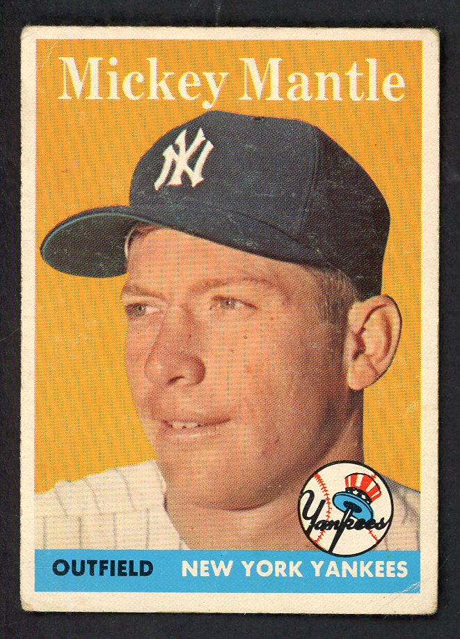 1958 Topps Baseball #150 Mickey Mantle Yankees VG/VG-EX 566513