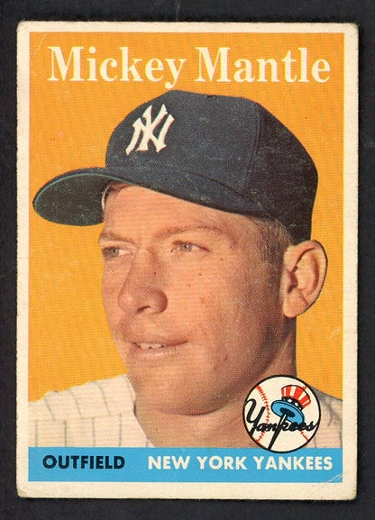 1958 Topps Baseball #150 Mickey Mantle Yankees VG/VG-EX 566513