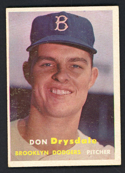 1957 Topps Baseball #18 Don Drysdale Dodgers EX-MT 566517