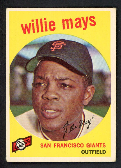 1959 Topps Baseball #50 Willie Mays Giants VG-EX 566519