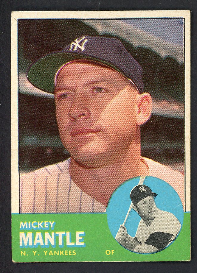 1963 Topps Baseball #200 Mickey Mantle Yankees EX+/EX-MT 566522