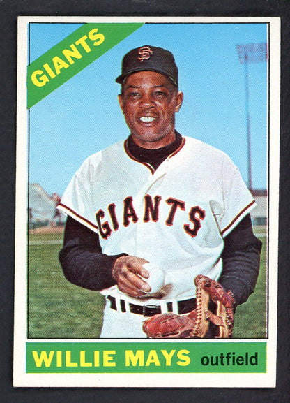 1966 Topps Baseball #1 Willie Mays Giants NR-MT 566524