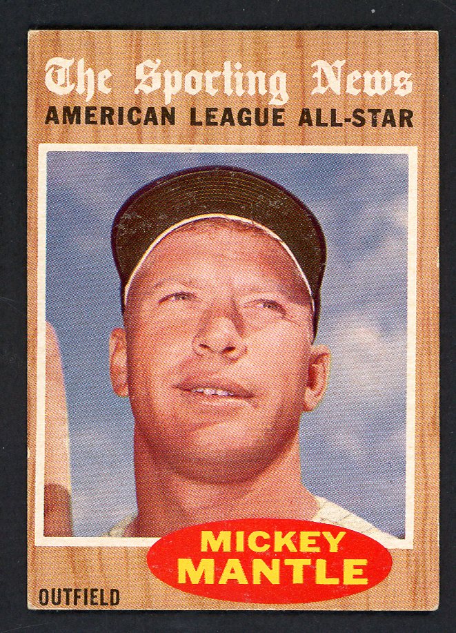 1962 Topps Baseball #471 Mickey Mantle A.S. Yankees EX 566529