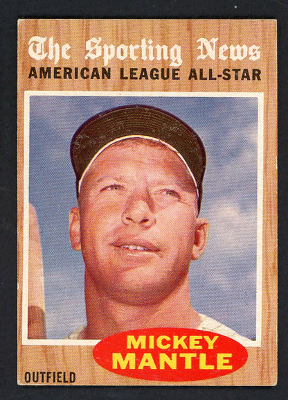 1962 Topps Baseball #471 Mickey Mantle A.S. Yankees EX 566529