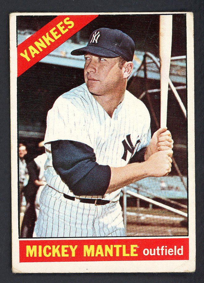 1966 Topps Baseball #50 Mickey Mantle Yankees VG-EX 566530