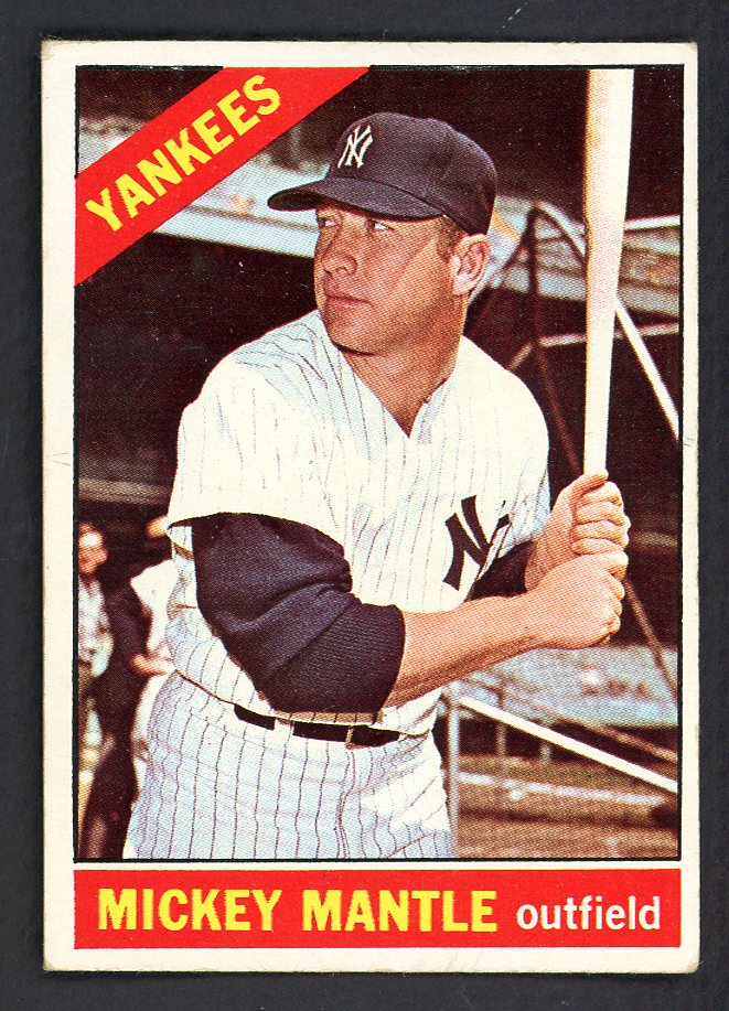 1966 Topps Baseball #50 Mickey Mantle Yankees VG-EX 566536