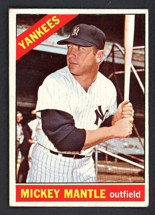 1966 Topps Baseball #050 Mickey Mantle Yankees VG-EX 566536