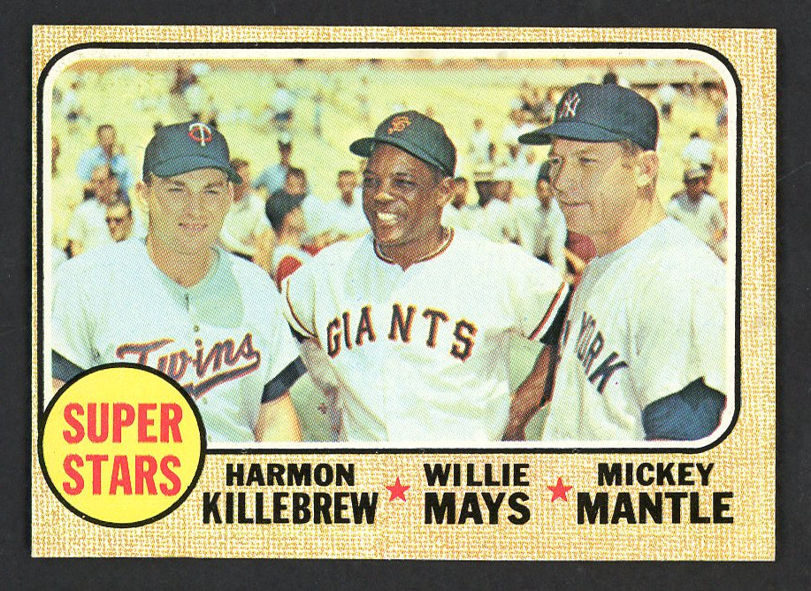 1968 Topps Baseball #490 Mickey Mantle Willie Mays NR-MT 566541