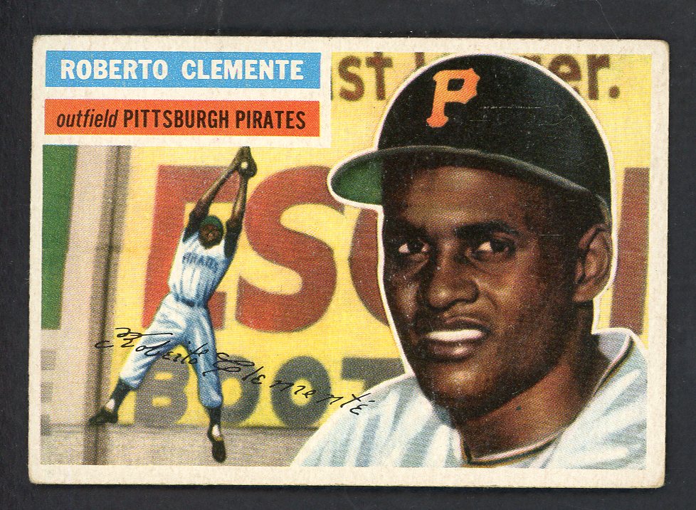 1956 Topps Baseball #33 Roberto Clemente Pirates VG-EX White 566552