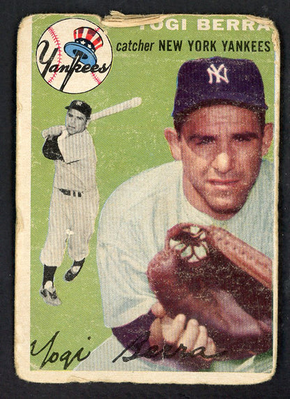 1954 Topps Baseball #50 Yogi Berra Yankees Poor 566557