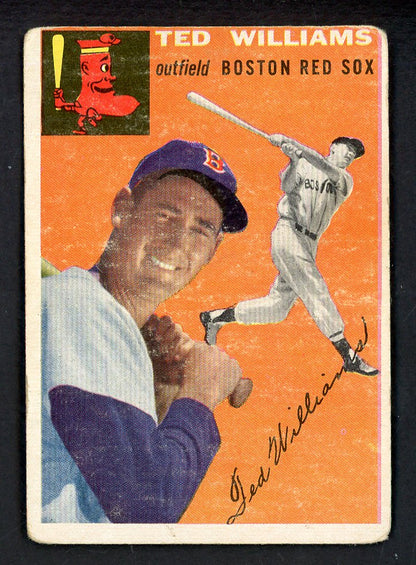 1954 Topps Baseball #1 Ted Williams Red Sox VG 566558