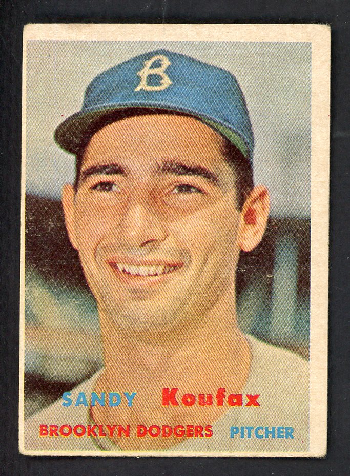 1957 Topps Baseball #302 Sandy Koufax Dodgers VG 566562