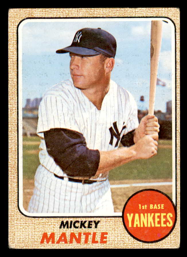1968 Topps Baseball #280 Mickey Mantle Yankees VG 566567