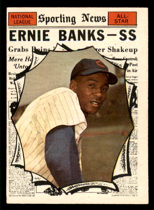 1961 Topps Baseball #575 Ernie Banks A.S. Cubs EX-MT 566570