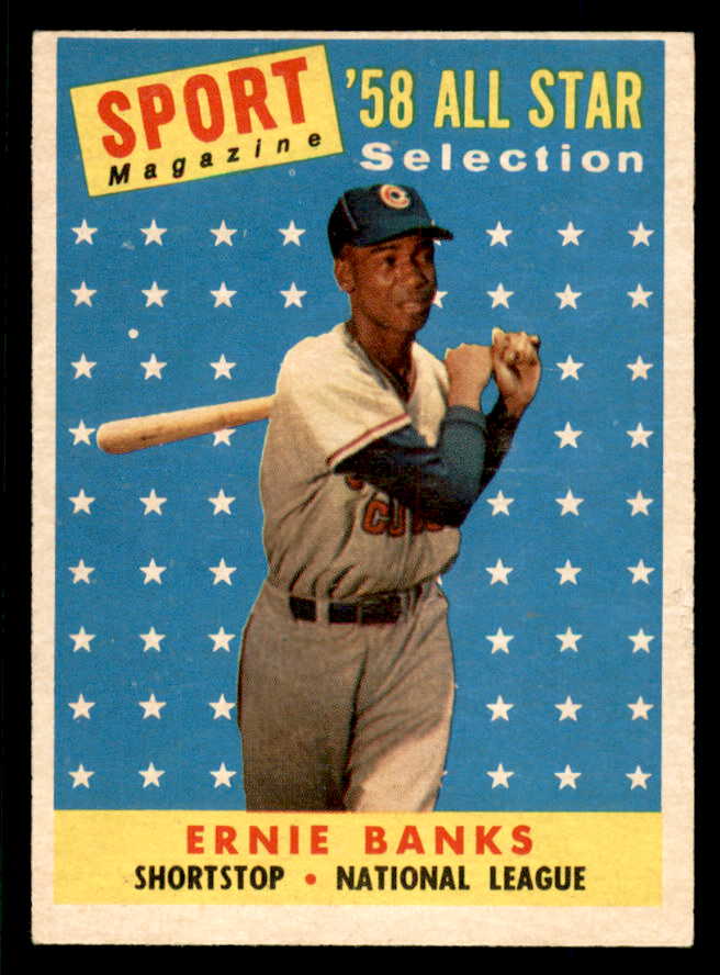 1958 Topps Baseball #482 Ernie Banks A.S. Cubs EX+/EX-MT 566574