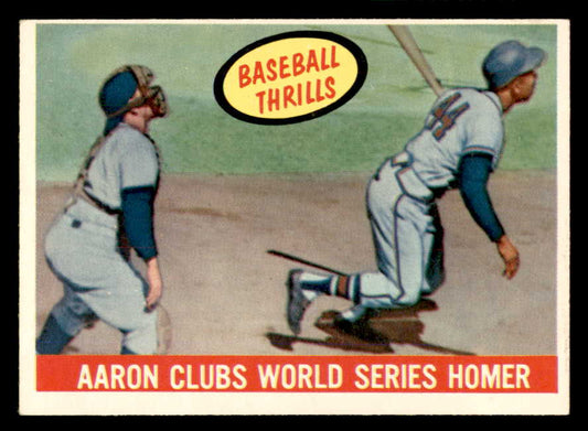1959 Topps Baseball #467 Hank Aaron IA Braves EX 566576