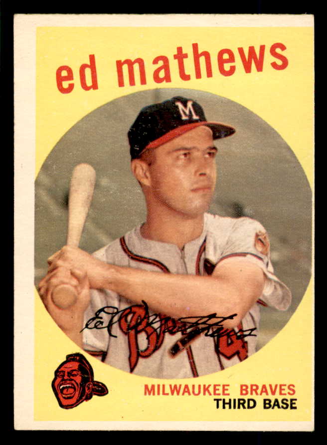 1959 Topps Baseball #450 Eddie Mathews Braves VG-EX 566620