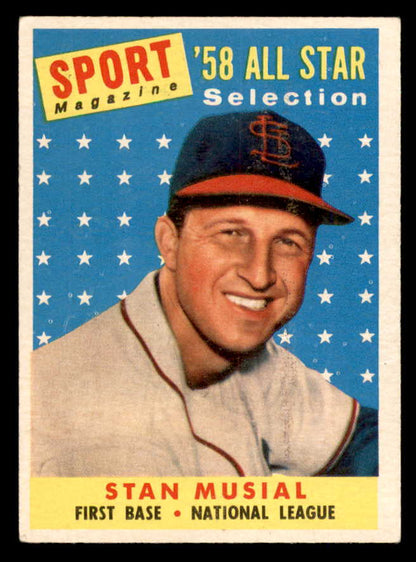 1958 Topps Baseball #476 Stan Musial A.S. Cardinals VG-EX 566623