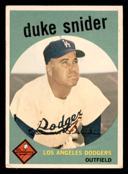 1959 Topps Baseball #20 Duke Snider Dodgers VG-EX 566646