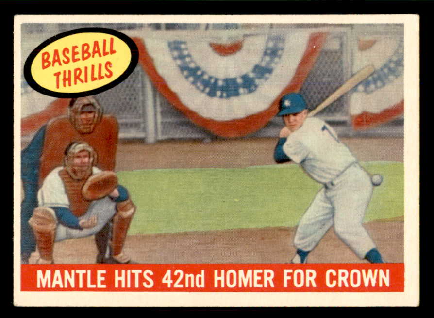 1959 Topps Baseball #461 Mickey Mantle IA Yankees EX 566655