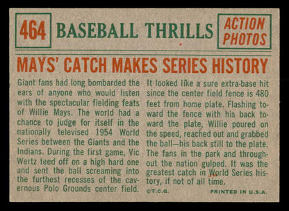 1959 Topps Baseball #464 Willie Mays IA Giants EX+/EX-MT 566660