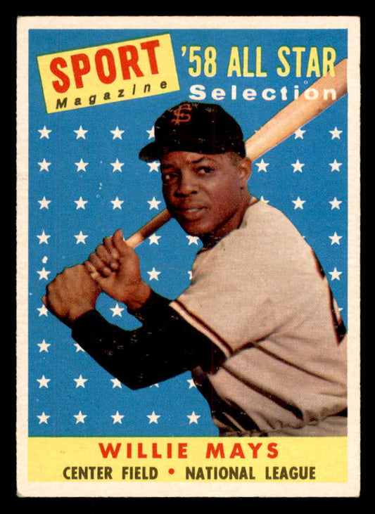 1958 Topps Baseball #486 Willie Mays A.S. Giants EX+/EX-MT 566661