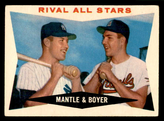 1960 Topps Baseball #160 Mickey Mantle Ken Boyer VG-EX 566664
