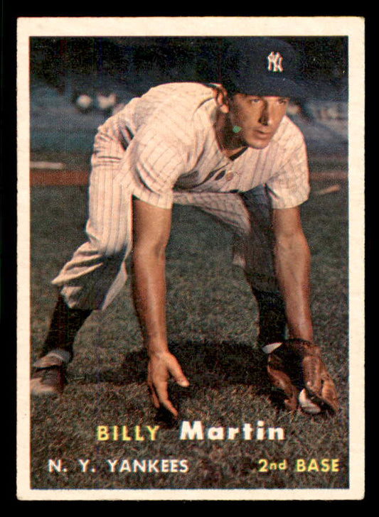 1957 Topps Baseball #062 Billy Martin Yankees EX+/EX-MT 566666