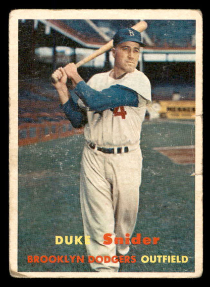 1957 Topps Baseball #170 Duke Snider Dodgers Good 566673