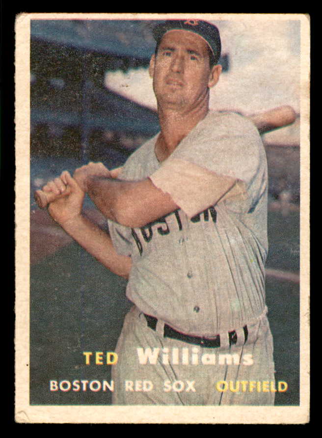 1957 Topps Baseball #1 Ted Williams Red Sox VG 566674