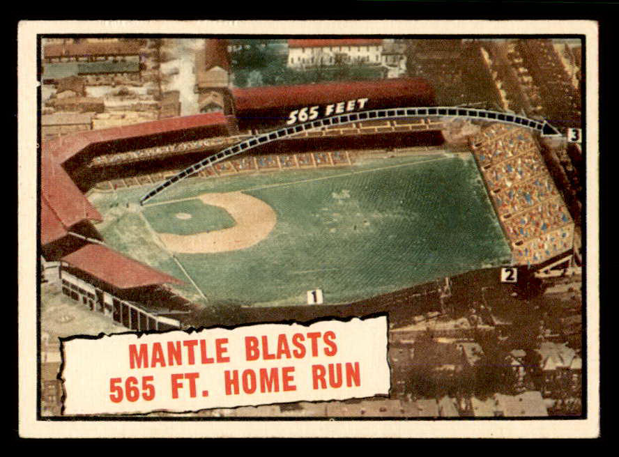 1961 Topps Baseball #406 Mickey Mantle IA Yankees EX+/EX-MT 566677