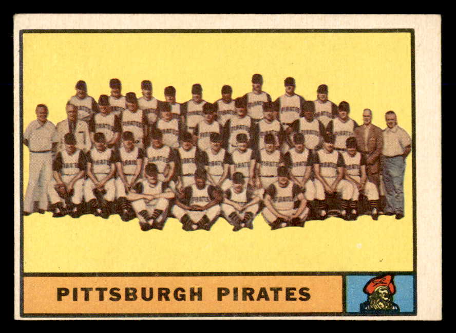 1961 Topps Baseball #554 Pittsburgh Pirates Team EX+/EX-MT 566683