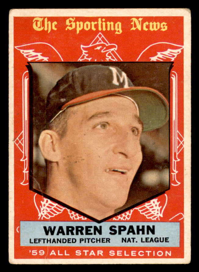 1959 Topps Baseball #571 Warren Spahn A.S. Braves VG 566692