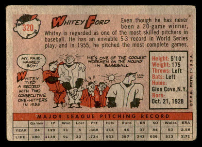 1958 Topps Baseball #320 Whitey Ford Yankees GD-VG 566693