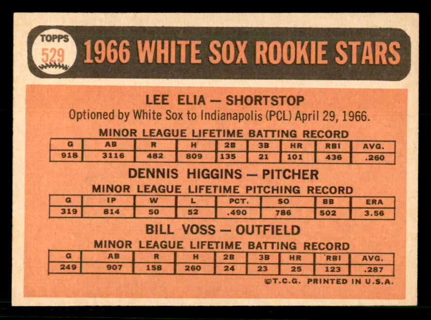 1966 Topps Baseball #529 Lee Elia White Sox EX-MT 566714