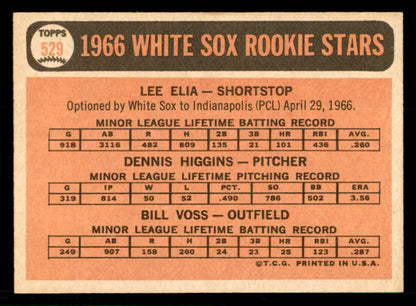 1966 Topps Baseball #529 Lee Elia White Sox EX-MT 566715