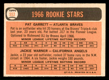 1966 Topps Baseball #553 Pat Garrett Braves EX-MT 566792