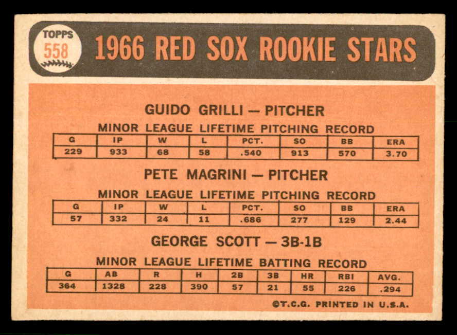 1966 Topps Baseball #558 George Scott Red Sox EX-MT 566812