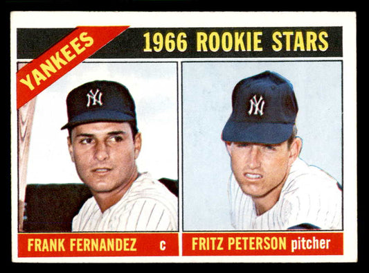 1966 Topps Baseball #584 Fritz Peterson Yankees EX-MT 566906