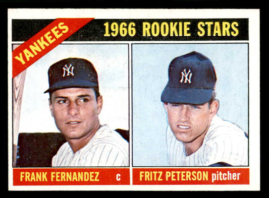 1966 Topps Baseball #584 Fritz Peterson Yankees EX-MT 566907
