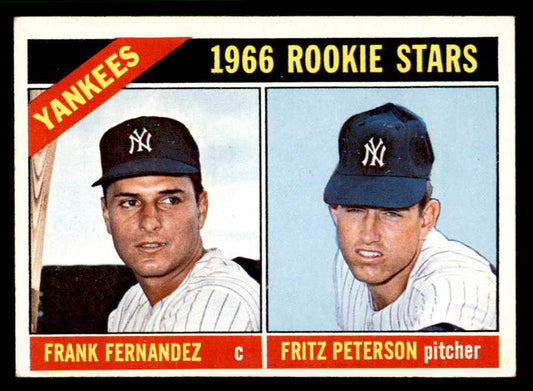 1966 Topps Baseball #584 Fritz Peterson Yankees EX-MT 566909