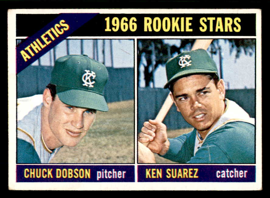 1966 Topps Baseball #588 Chuck Dobson A's EX+/EX-MT 566922