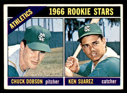 1966 Topps Baseball #588 Chuck Dobson A's EX+/EX-MT 566922