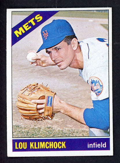 1966 Topps Baseball #589 Lou Klimchock Mets EX+/EX-MT 566926