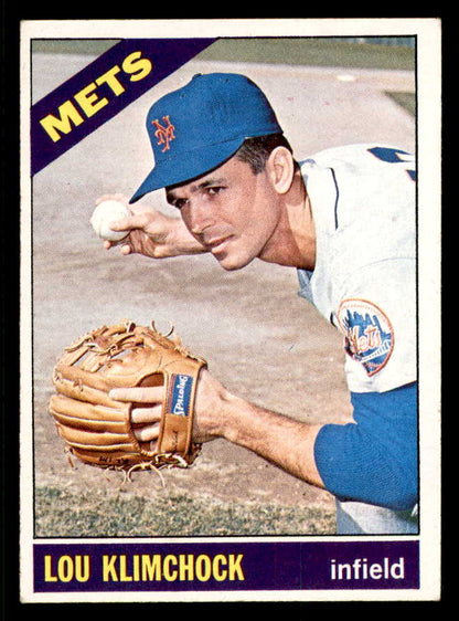 1966 Topps Baseball #589 Lou Klimchock Mets EX+/EX-MT 566927