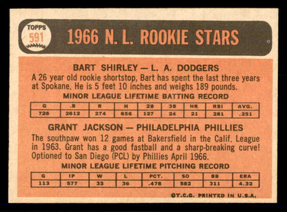 1966 Topps Baseball #591 Grant Jackson Phillies NR-MT 566934