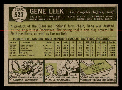 1961 Topps Baseball #527 Gene Leek Angels EX-MT 566973