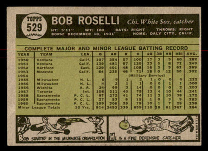 1961 Topps Baseball #529 Bob Roselli White Sox VG-EX 566979